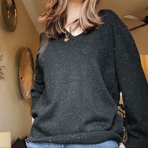 Jeanne Pierre Black Cashmere Sweater